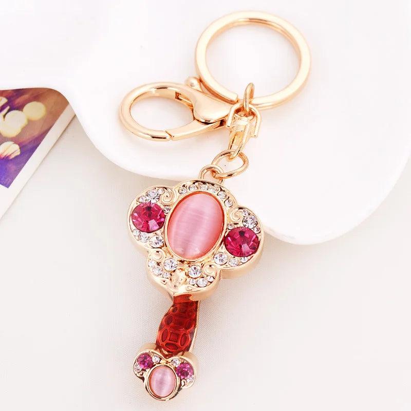 Chinese Style Lucky Sign Ruyi Metal Keychain Car Bag Ornaments Gift Pendant