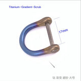 13 17mm Titanium Key Ring Horseshoe Buckle Lightweight Keychain