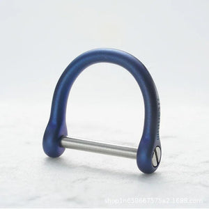 13 17mm Titanium Key Ring Horseshoe Buckle Lightweight Keychain