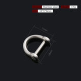 13 17mm Titanium Key Ring Horseshoe Buckle Lightweight Keychain