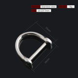 13 17mm Titanium Key Ring Horseshoe Buckle Lightweight Keychain