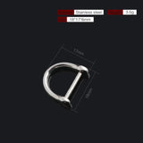 13 17mm Titanium Key Ring Horseshoe Buckle Lightweight Keychain