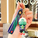 Cartoon Drink Fox Keychain Little Bear Key Holder Schoolbag Car Pendant