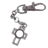 Alloy Memory Locket Keychain with Lobster Clasp & Glass Locket