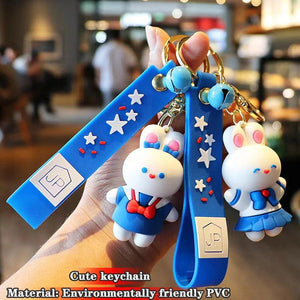 Milk Rabbit Candy Keychain Couple Girlfriends Accessories Bag Pendant