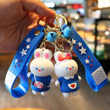 Milk Rabbit Candy Keychain Couple Girlfriends Accessories Bag Pendant