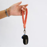 Braided Climbing Rope Keychain Metal Key Ring Pendant Accessory