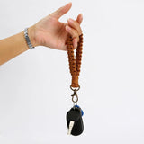 Braided Climbing Rope Keychain Metal Key Ring Pendant Accessory