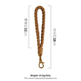 Braided Climbing Rope Keychain Metal Key Ring Pendant Accessory
