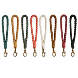 Braided Climbing Rope Keychain Metal Key Ring Pendant Accessory