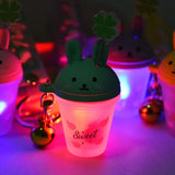 Frosted Rabbit Keychain with Lamp Acrylic Bag Pendant