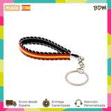 Spain Flag Keychain with Background - Great Gift for Man and Woman