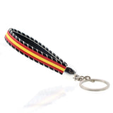Spain Flag Keychain with Background - Great Gift for Man and Woman