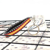 Spain Flag Keychain with Background - Great Gift for Man and Woman