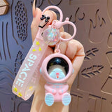 Astronaut Sunset Lamp Keychain Spaceman Animal Doll Lights Projector Keyring