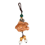 Peach Wood Rabbit Phone Pendant Chinese Zodiac Key Chain Strap