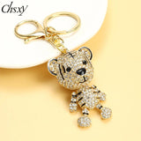 Tiger Crystal Rhinestones Keychain Enamel Pendant HandBag Car Keyring