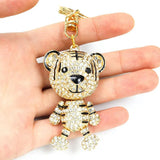 Tiger Crystal Rhinestones Keychain Enamel Pendant HandBag Car Keyring