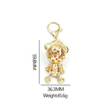 Tiger Crystal Rhinestones Keychain Enamel Pendant HandBag Car Keyring