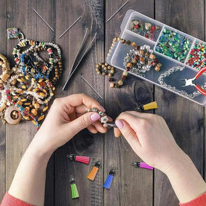120Pcs Leather Tassel Charms and Jump Rings Kit for Jewelry Making