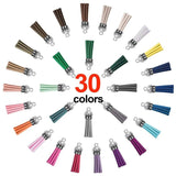 120Pcs Leather Tassel Charms and Jump Rings Kit for Jewelry Making