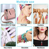 120Pcs Leather Tassel Charms and Jump Rings Kit for Jewelry Making