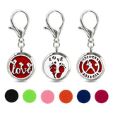 Love Flower Key Chain Essential Oil Perfume Diffuser 30mm Locket