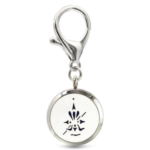 Baseball Flower Key Chain Oil Perfume Diffuser with Magnetic Locket