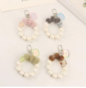 Colorful Acrylic Bear Keychain Pendant for Women Girl