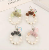 Colorful Acrylic Bear Keychain Pendant for Women Girl