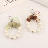 Colorful Acrylic Bear Keychain Pendant for Women Girl
