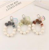Colorful Acrylic Bear Keychain Pendant for Women Girl