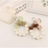 Colorful Acrylic Bear Keychain Pendant for Women Girl