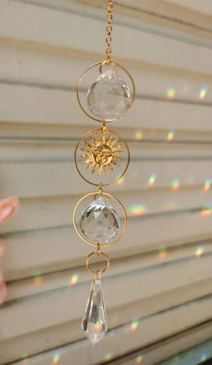 Mini Sun Catcher Car Prism Crystal Suncatcher Rearview Mirror Decor