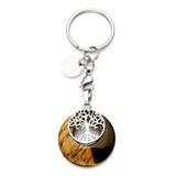 FYJS Silver Plated Tree of Life Key Chain