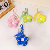 Fabric Flower Keychain Lanyard Love Heart Pendant Keychain