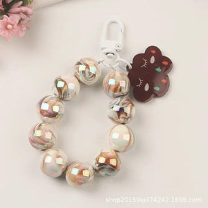 Cartoon Acrylic Cloud Keyring Ball Chain Key Pendant