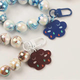 Cartoon Acrylic Cloud Keyring Ball Chain Key Pendant