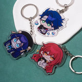Anime Keychains Metal Holder Key Ring Honkai:Star Rail Acrylic Figure