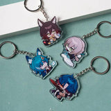 Anime Keychains Metal Holder Key Ring Honkai:Star Rail Acrylic Figure