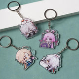 Anime Keychains Metal Holder Key Ring Honkai:Star Rail Acrylic Figure