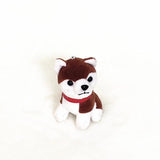 Faux Rabbit Fur Husky Dog Plush Keychain Bag Charms Toy Pendant