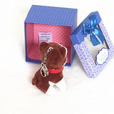 Faux Rabbit Fur Husky Dog Plush Keychain Bag Charms Toy Pendant