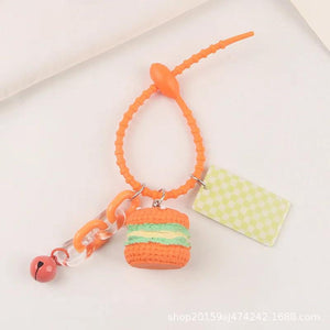 Burger Fries Keychain Pendant for Girls