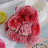 Real Fur Pompon Bunny Key Chains On Bags Car Trinket Girls Gift