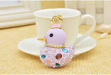 Creative Yellow Duck Rhinestone Car Key Chain Bag Pendant