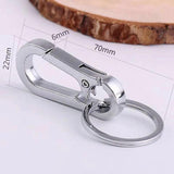 5Pcs Stainless Steel Carabiner Keychain Climbing Hook Car Key Ring