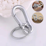5Pcs Stainless Steel Carabiner Keychain Climbing Hook Car Key Ring