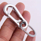 5Pcs Stainless Steel Carabiner Keychain Climbing Hook Car Key Ring