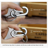5Pcs Stainless Steel Carabiner Keychain Climbing Hook Car Key Ring